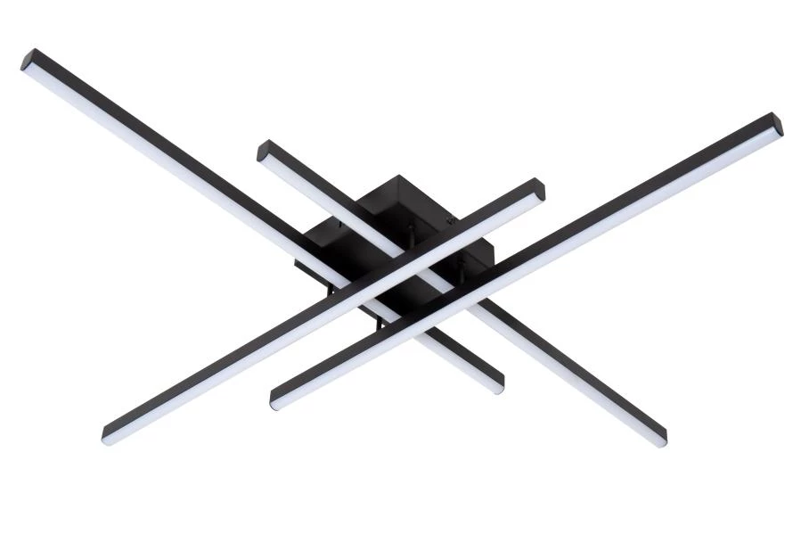 Lucide NOVAK - Plafonnière - LED Dimb. - CCT - 1x42W 2700K/4000K - Zwart - uitgezet